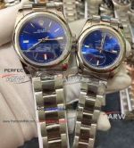 Perfect Replica Rolex Oyster Perpetual Stainless Steel Blue Dial Watch
